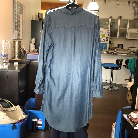 Denim Dress with Belt - Picture 2 of 2